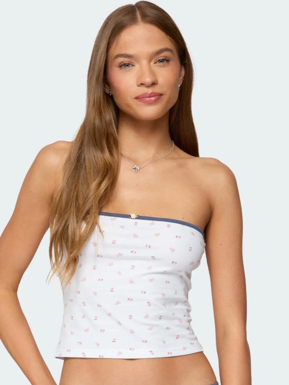 Edited Floral Tube Top - Picture 1 of 7